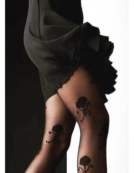 Collant Edda Pivoines Platino