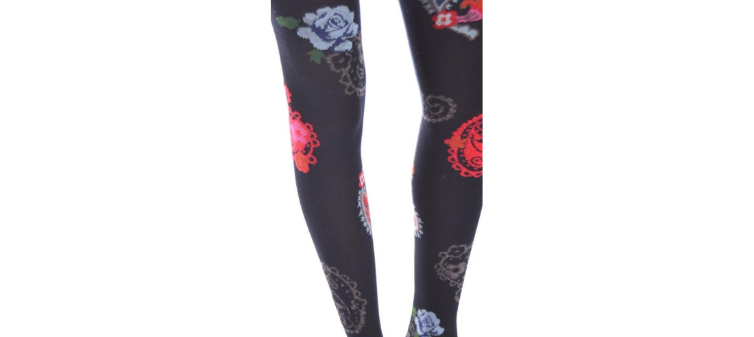 Collant Fil de joie Motif Cachemire Fleuri