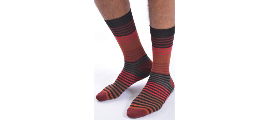 Chaussettes Cronert Homme rayures