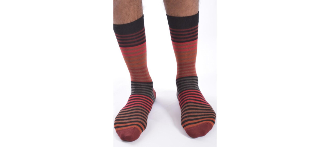 Chaussettes Cronert Homme rayures
