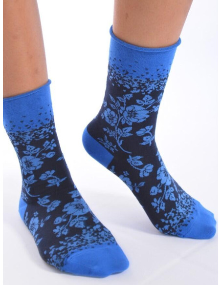 Chaussettes Bords roulés Fleurs