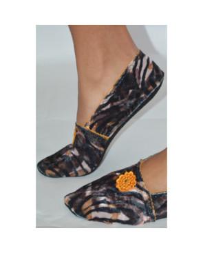 Chaussettes bords roulés lurex Prince de Galles