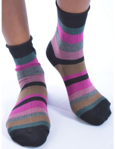 Chaussettes Bords roulés Rayures sympas Voilà