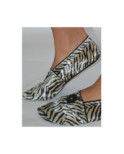 Chausson Imprimé Zebre noir Ixli