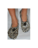 Chausson Imprimé Zebre noir Ixli