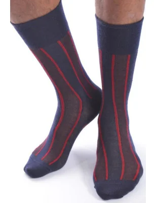 Chaussettes Berthe hiver homme chic Rayures