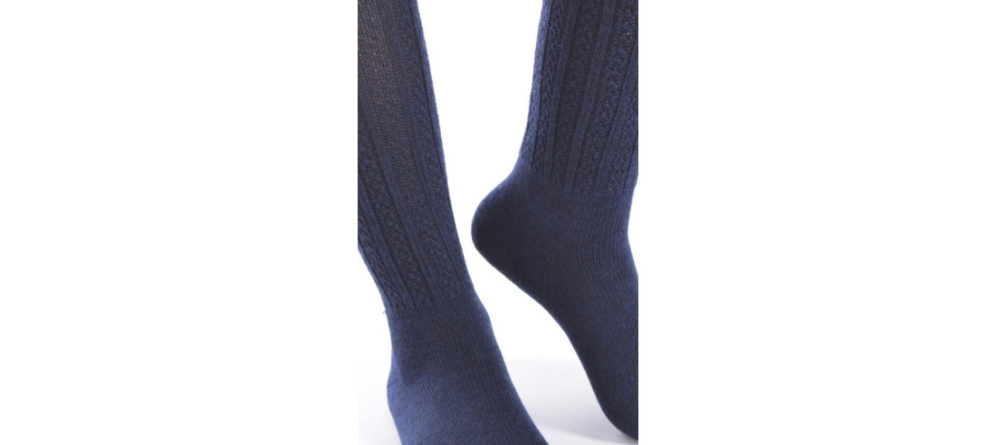 Mi bas laine Torsadée MARINE