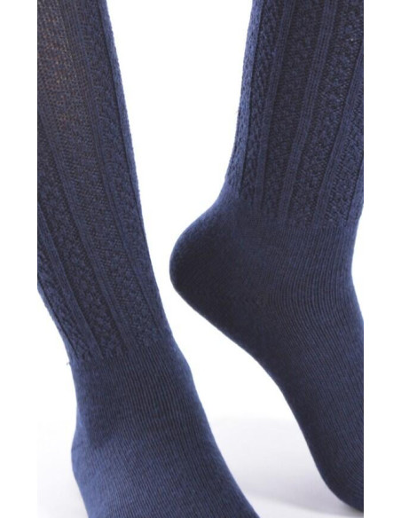 Mi bas laine Torsadée MARINE