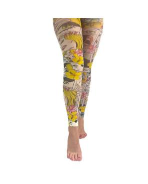 Collant-Pamela-Mann--sans-pieds-imprimé-paradise-avant-détail