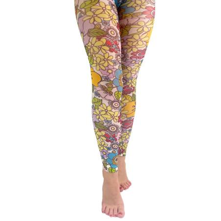 Collant-Pamela-Mann--sans-pieds-imprimé-Flower-power-avant