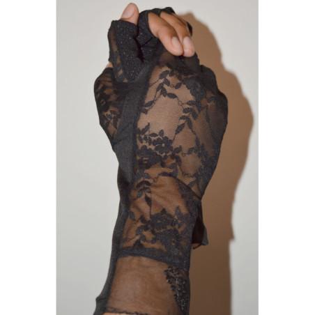 Mitaines Dentelle D'été anti UV chic noir