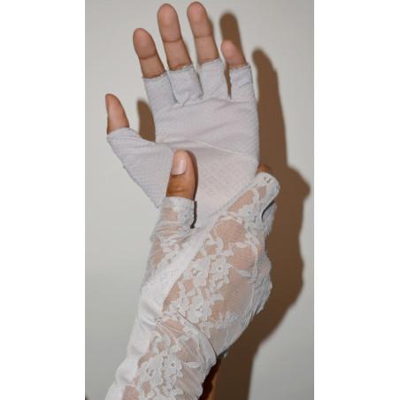 Mitaines Dentelle D'été anti UV chic Gris