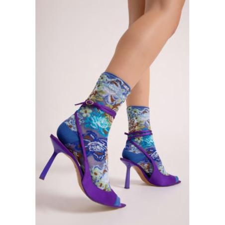 Chaussettes-Precieuses-Pierre-Mantoux-bouquet-fleuris-abstraits-bleu