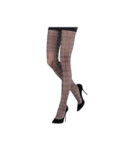 Collant Emilio Cavallini Tartan noir carreaux rose