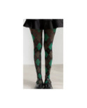 Collant Opaque Losanges Argyle Noir Vert