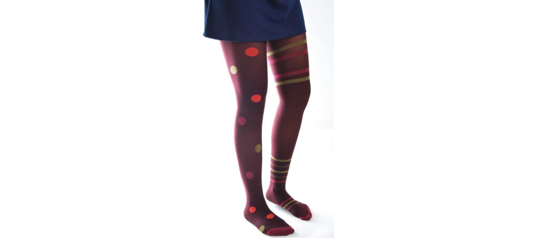 Collant Asymétriques Pois et rayures Voilà