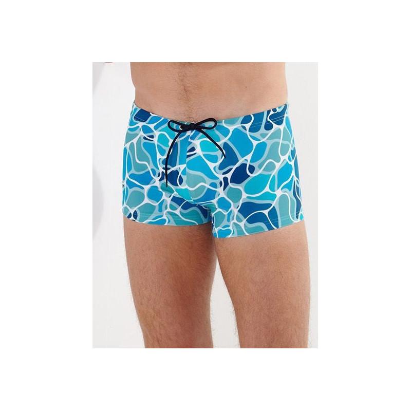 Boxer de bain Hom Alain Psyché bleu