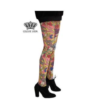 Collant Celeste Stein fleurs de paradis