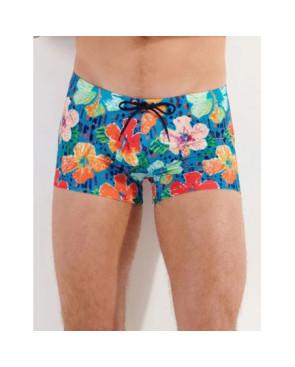 Boxer-de-bain-HOM-Dino-turquoise-print