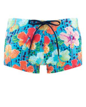  Boxer-de-bain-HOM-Dino-turquoise-print-a-plat
