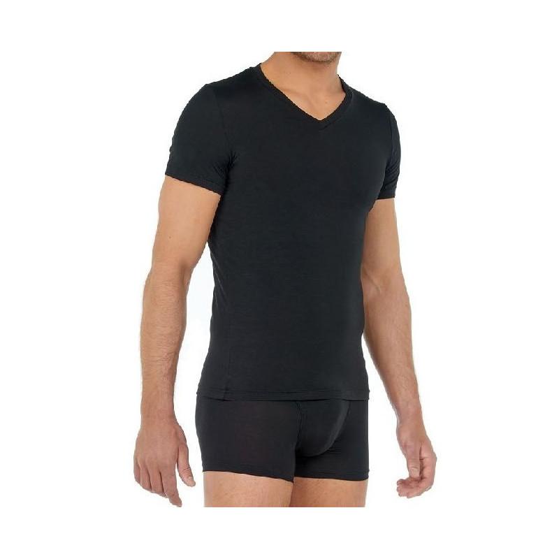 T shirt Col V Hom coton modal