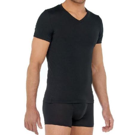 T shirt Col V Hom coton modal