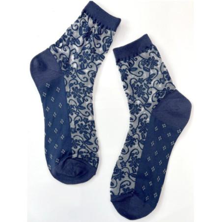 Chaussettes-LPC-coton-dentelle-bleu-marine