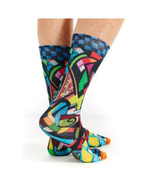 Chaussettes-ART-museum-DAUGHTER-in-a-rocker-Ruban-rouge-bambou