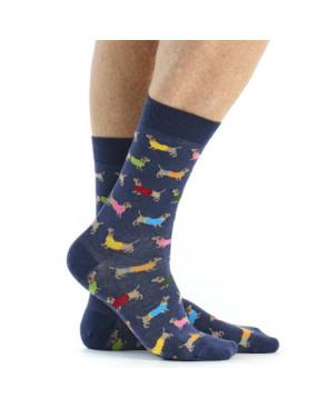  Chaussettes-Coton-pom-de-pin-bleu-tekel-multi-homme