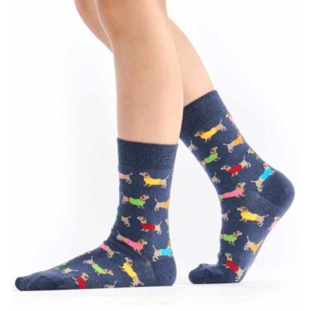 Chaussettes Pom de Pin Teckel Multi