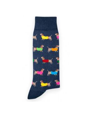 Chaussettes-Coton-pom-de-pin-bleu-tekel-multi-unisex
