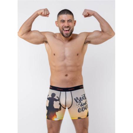 Boxer Long Loic Henry Microfibre Imprimé Best Dad Ever