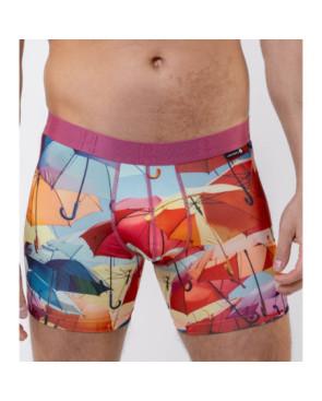 Boxer Long Loic Henry Microfibre Imprimé Parapluie