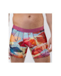Boxer Long Loic Henry Microfibre Imprimé Parapluie