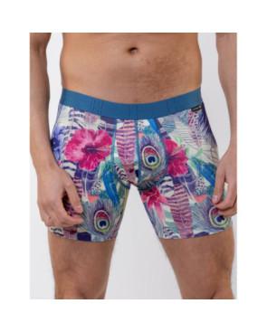 Boxer Long Loic Henry Microfibre Imprimé Plumes