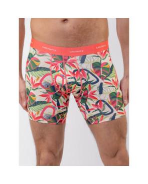 Boxer Long Loic Henry Microfibre Imprimé Tropical