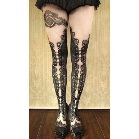 Collant-Effet-cuissarde-dentelle-imprimé-caprices