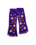 Chaussettes 5 doigts Happy Fleurs Indigo
