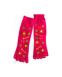 Chaussettes 5 doigts Happy Fleurs fushia