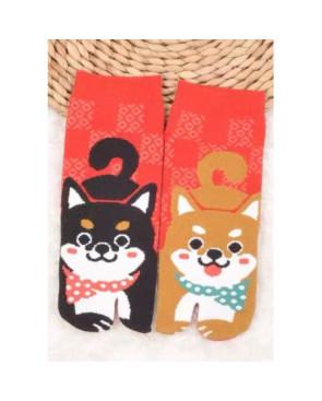 Chaussettes Japonaise Tabis duo de chiens