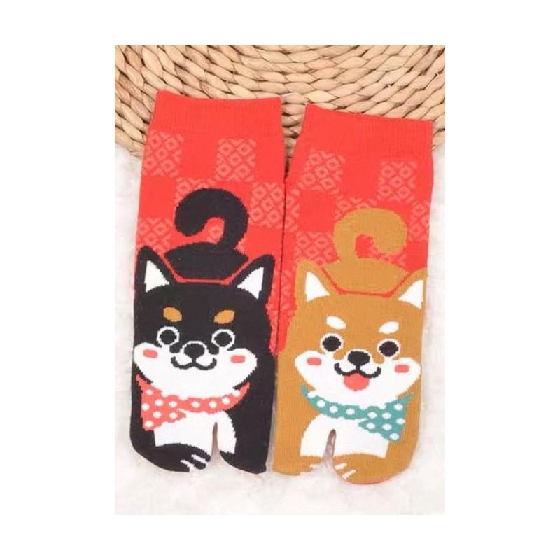 Chaussettes Japonaise Tabis duo de chiens