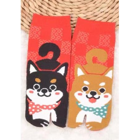 Chaussettes Japonaise Tabis duo de chiens