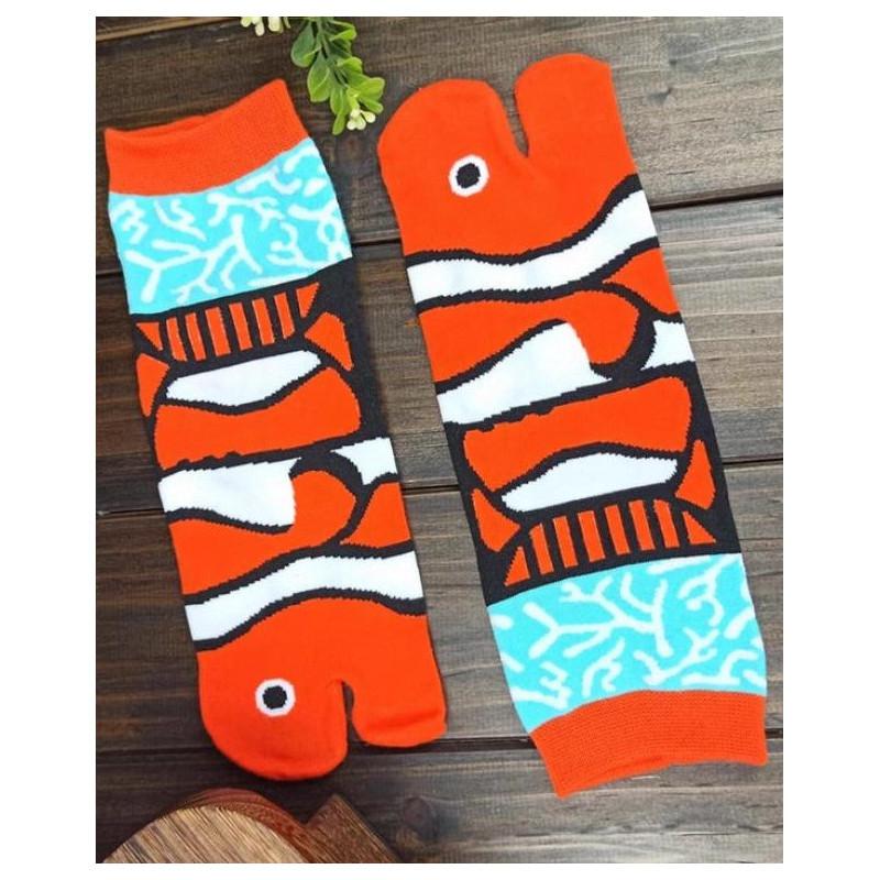 Chaussettes Japonaises Tabis Nemo Poisson Clown
