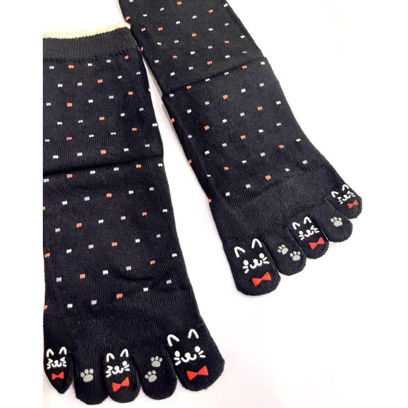 Chaussettes 5 doigts Plumetis Chatons rigolos