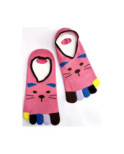 Socquette Invisible 5 doigts Chats moustache