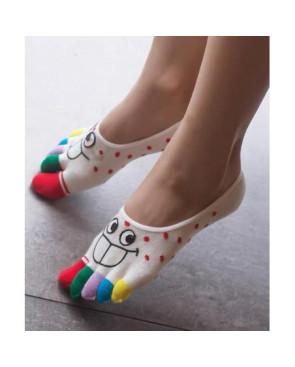 Socquettes invisibles 5 Doigts Plumetis Sourire