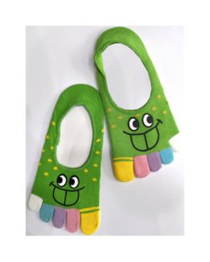 Socquettes-invisibles-coton-5-doigts-vert-plumetis-sourire