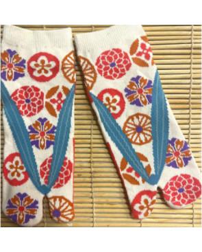 Chaussettes Japonaises Tabis Anémones fleuries