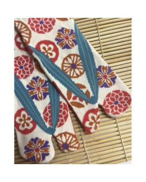 Chaussettes Japonaises Tabis Anémones fleuries