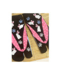 Chaussettes Japonaise Tabis  Lapins tongs fleuri